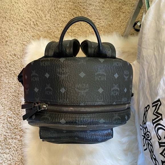 MCM Medium Stark Visetos Coated Canvas Backpack - Picture 4 of 13